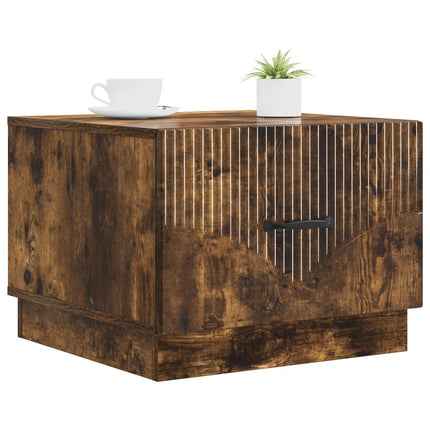 Kaffeebord med låda Rökt ek 49 x 50 x 37 cm Konstruerat trä