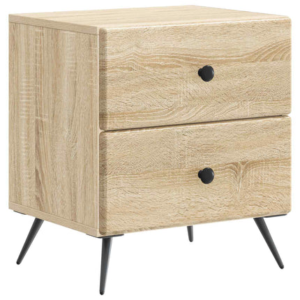 Nattduksbord med låda 2 pcs Sonoma-ek 43 x 34,5 x 47,5 cm