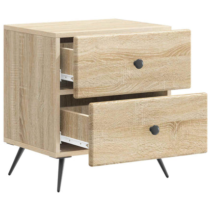 Nattduksbord 2 st Sonoma-ek 43 x 34,5 x 47,5 cm Konstruerat trä