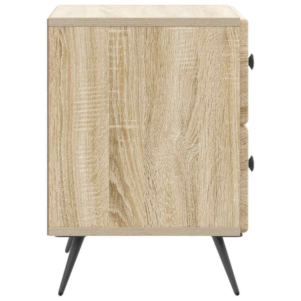 Nattduksbord med låda 2 pcs Sonoma-ek 43 x 34,5 x 47,5 cm