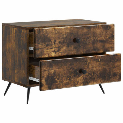 Nattduksbord Rökt ek 62 x 34,5 x 47,5 cm Konstruerat trä