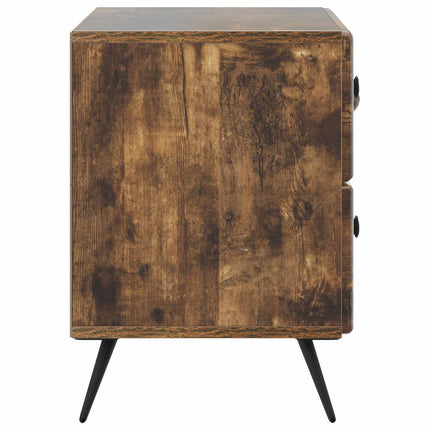 Nattduksbord Rökt ek 62 x 34,5 x 47,5 cm Konstruerat trä