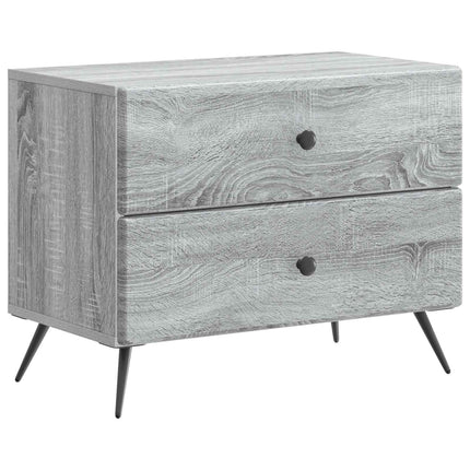 Nattduksbord Grå sonoma-ek 62 x 34,5 x 47,5 cm Konstruerat trä