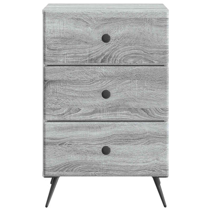 Nattduksbord Grå sonoma-ek 43 x 41 x 66,5 cm Konstruerat trä