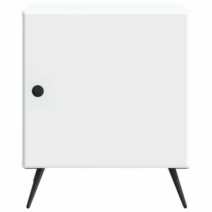 Nattduksbord 2 pcs Vit 43 x 34,5 x 50 cm Konstruerat trä