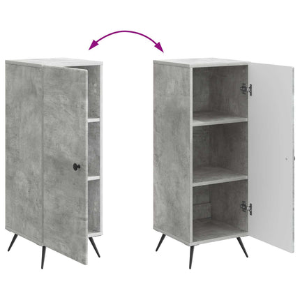Sideboard Betonggrå 33 x 34,5 x 90 cm Konstruerat trä