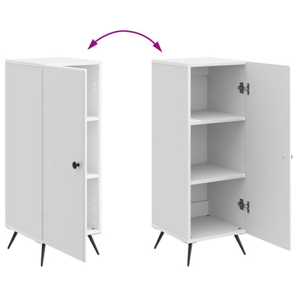 Sideboard Vit högglans 33 x 34,5 x 90 cm Konstruerat trä