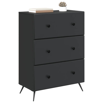 Lådans skåp Svart 66 x 34,5 x 90 cm Konstruerat trä