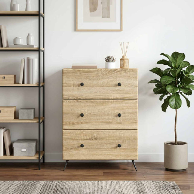 Lådans skåp 66 x 34,5 x 90 cm Konstruerat trä Sonoma-ek