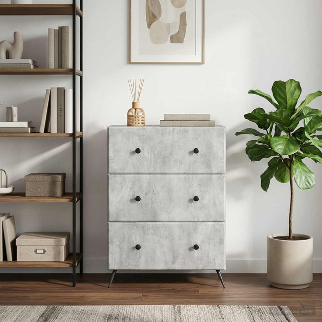 Lådans skåp 66 x 34,5 x 90 cm Konstruerat trä Betonggrå