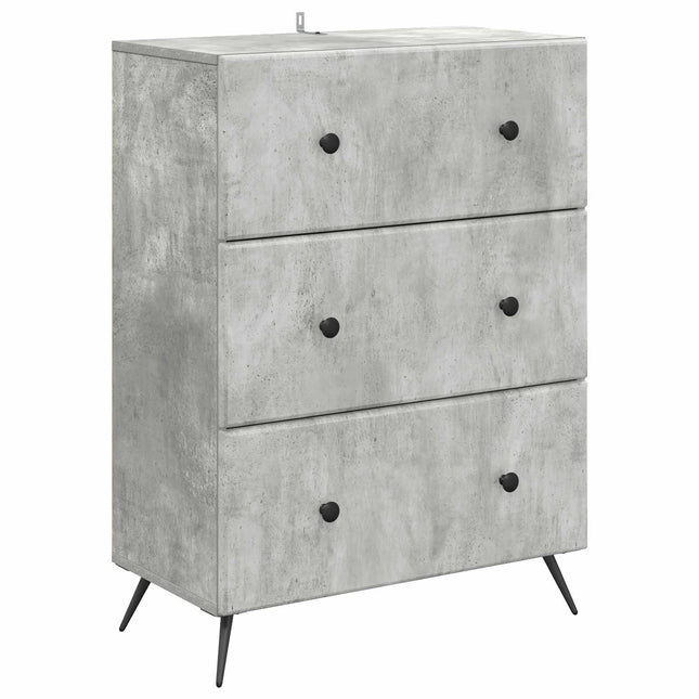 Lådans skåp 66 x 34,5 x 90 cm Konstruerat trä Betonggrå