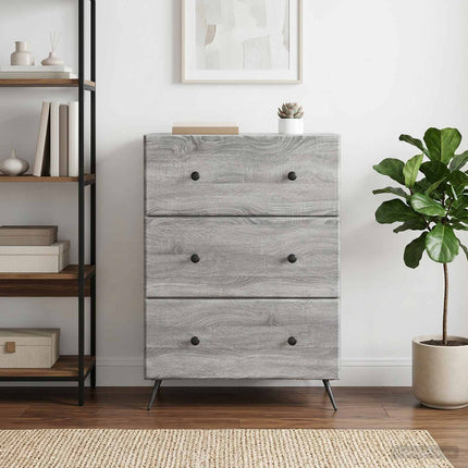 Lådans skåp Grå sonoma-ek 66 x 34,5 x 90 cm Konstruerat trä