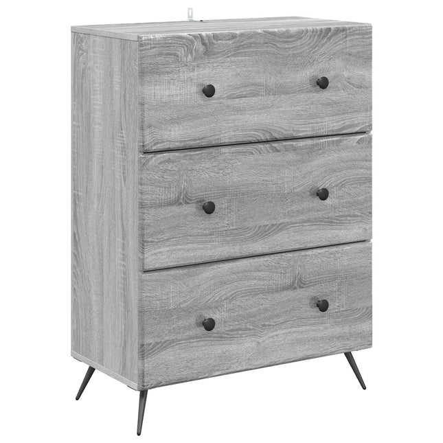 Lådans skåp 66 x 34,5 x 90 cm Konstruerat trä Grå sonoma-ek