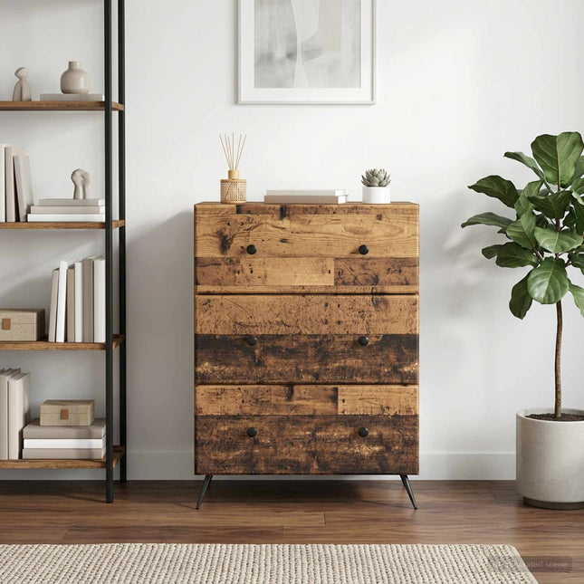 Lådans skåp 66 x 34,5 x 90 cm Konstruerat trä Gammalt trä