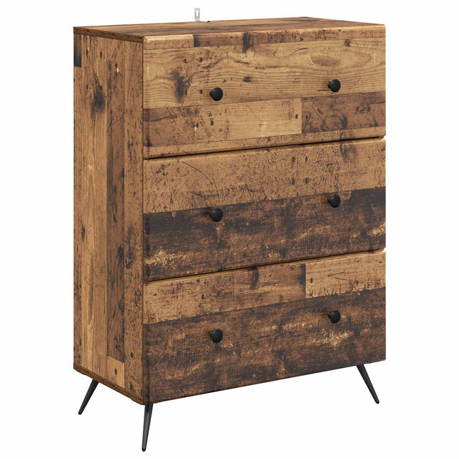 Lådans skåp 66 x 34,5 x 90 cm Konstruerat trä Gammalt trä