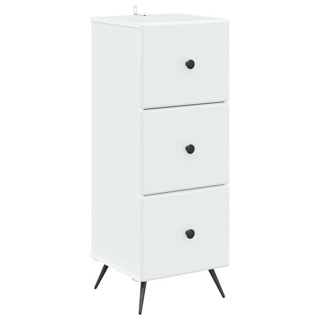 Lådans skåp Vit 33 x 34,5 x 90 cm Konstruerat trä