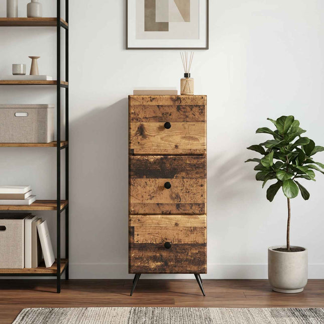 Lådans skåp Gammalt trä 33 x 34,5 x 90 cm Konstruerat trä