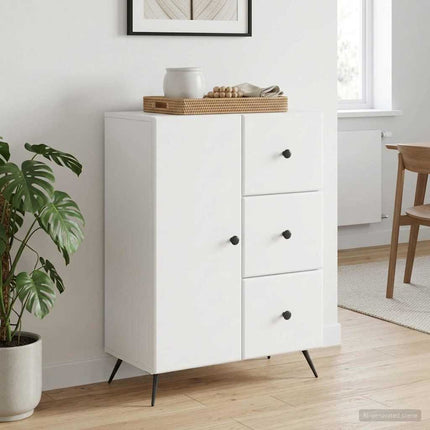 Sideboard Vit 66 x 34,5 x 90 cm Konstruerat trä