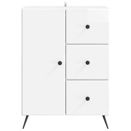 Sideboard Vit högglans 66 x 34,5 x 90 cm Konstruerat trä