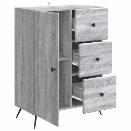 Sideboard Grå sonoma-ek 66 x 34,5 x 90 cm Konstruerat trä