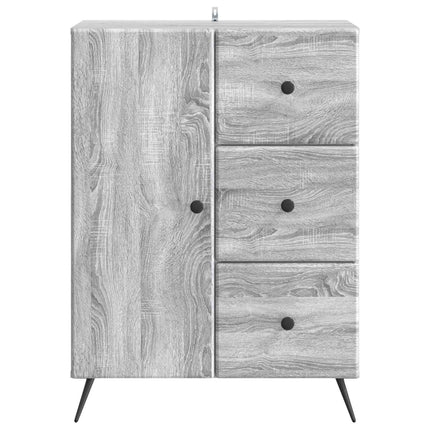 Sideboard Grå sonoma-ek 66 x 34,5 x 90 cm Konstruerat trä