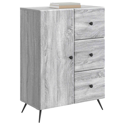 Sideboard Grå sonoma-ek 66 x 34,5 x 90 cm Konstruerat trä