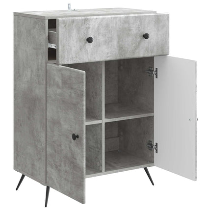 Sideboard med låda Betonggrå 66 x 34,5 x 90 cm Konstruerat trä