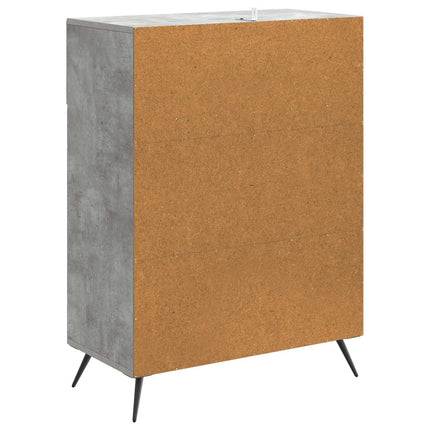 Sideboard med låda Betonggrå 66 x 34,5 x 90 cm Konstruerat trä