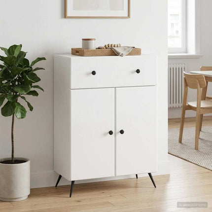 Sideboard Vit högglans 66 x 34,5 x 90 cm Konstruerat trä