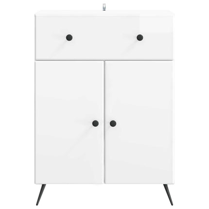 Sideboard Vit högglans 66 x 34,5 x 90 cm Konstruerat trä