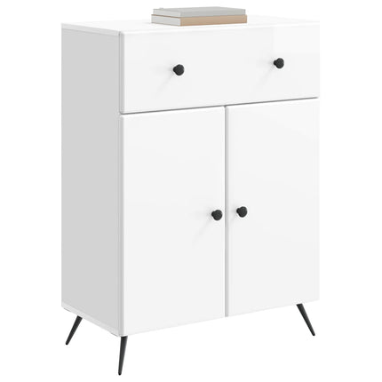 Sideboard Vit högglans 66 x 34,5 x 90 cm Konstruerat trä
