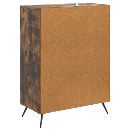 Sideboard med låda Rökt ek 66 x 34,5 x 90 cm Konstruerat trä