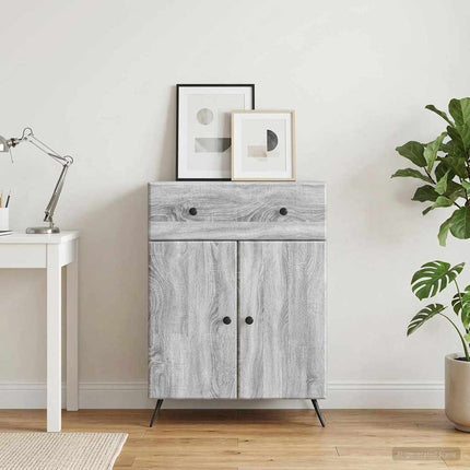 Sideboard Grå sonoma-ek 66 x 34,5 x 90 cm Konstruerat trä