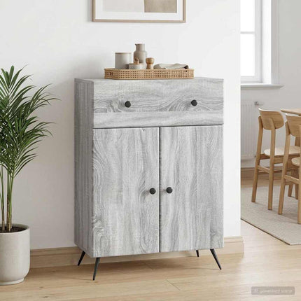 Sideboard Grå sonoma-ek 66 x 34,5 x 90 cm Konstruerat trä