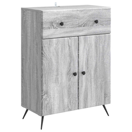 Sideboard Grå sonoma-ek 66 x 34,5 x 90 cm Konstruerat trä
