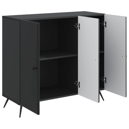 Sideboard Svart 89 x 34,5 x 80 cm Konstruerat trä