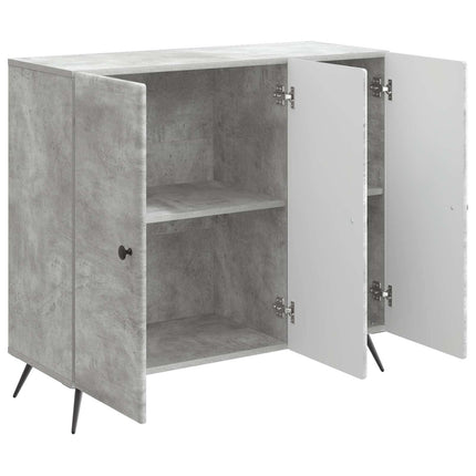Sideboard Betonggrå 89 x 34,5 x 80 cm Konstruerat trä