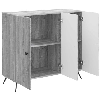 Sideboard Grå sonoma-ek 89 x 34,5 x 80 cm Konstruerat trä