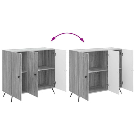 Sideboard Grå sonoma-ek 89 x 34,5 x 80 cm Konstruerat trä