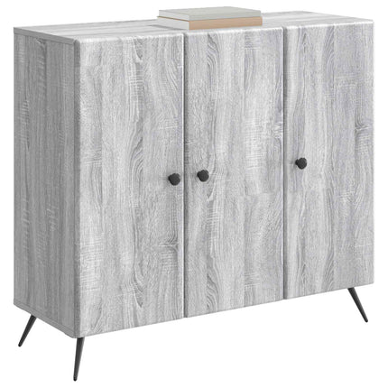 Sideboard Grå sonoma-ek 89 x 34,5 x 80 cm Konstruerat trä