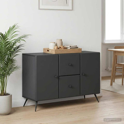 Sideboard med låda Svart 89 x 34,5 x 60 cm Konstruerat trä