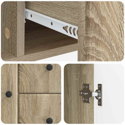 Sideboard med låda Sonoma-ek 89 x 34,5 x 60 cm Konstruerat trä