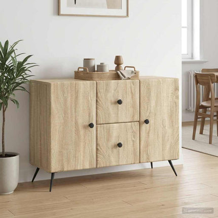 Sideboard med låda Sonoma-ek 89 x 34,5 x 60 cm Konstruerat trä