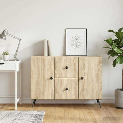 Sideboard med låda Sonoma-ek 89 x 34,5 x 60 cm Konstruerat trä