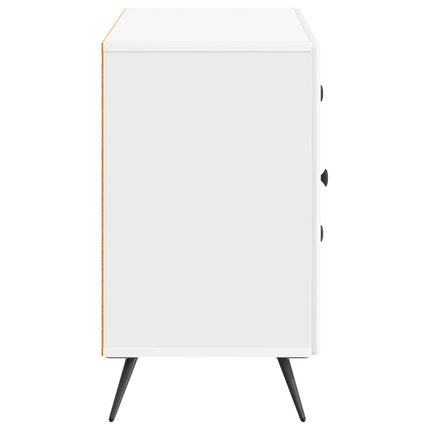 Sideboard Vit högglans 89 x 34,5 x 60 cm Konstruerat trä