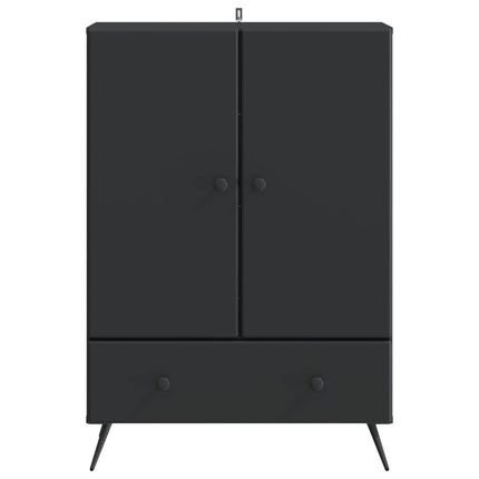 Sideboard med låda Svart 66 x 34,5 x 95 cm Konstruerat trä