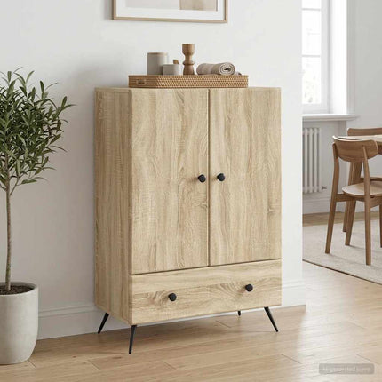 Sideboard med låda Sonoma-ek 66 x 34,5 x 95 cm Konstruerat trä