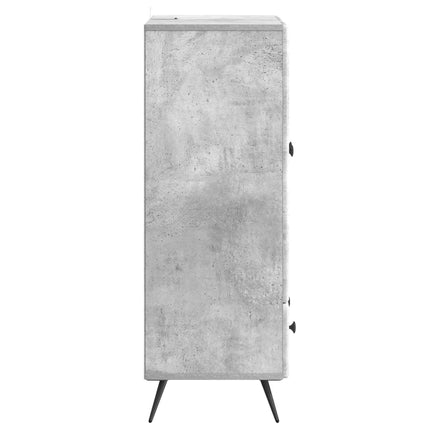 Sideboard med låda Betonggrå 66 x 34,5 x 95 cm Konstruerat trä