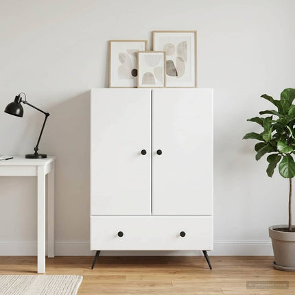 Sideboard Vit högglans 66 x 34,5 x 95 cm Konstruerat trä