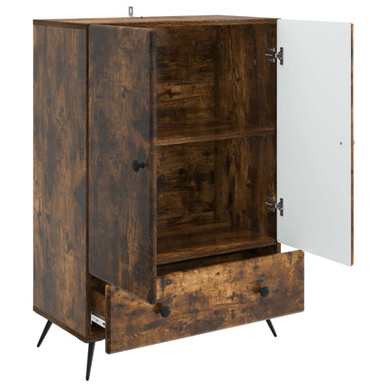 Sideboard med låda Rökt ek 66 x 34,5 x 95 cm Konstruerat trä